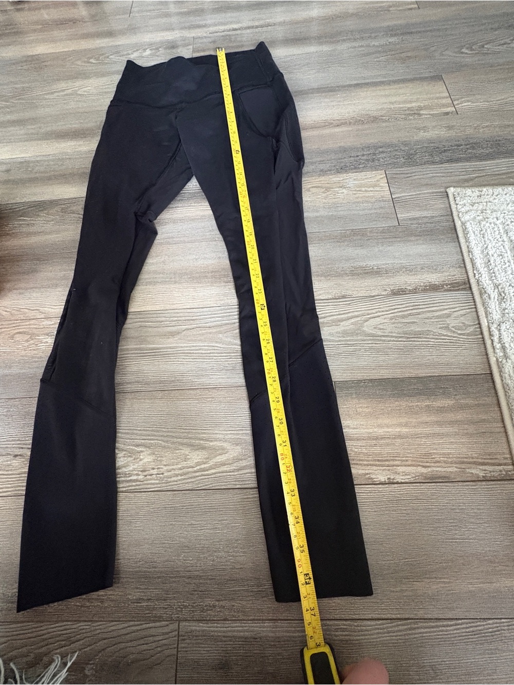 Black Athletic Leggings with High Waist